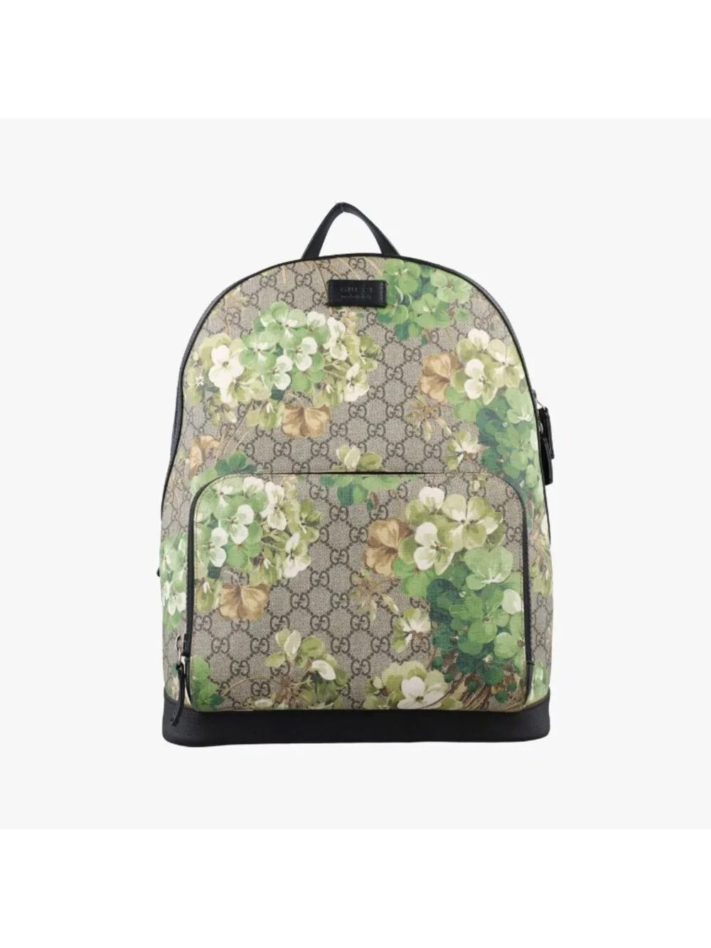 Gucci GG Blue Mus Beige Canvas Xleather Backpack